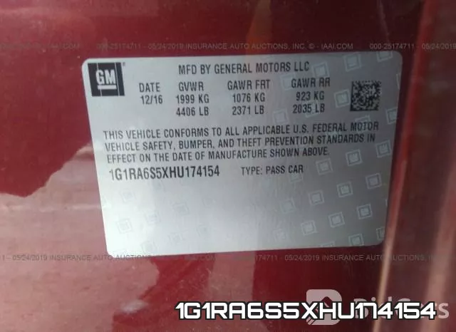 1G1RA6S5XHU174154 фото 10