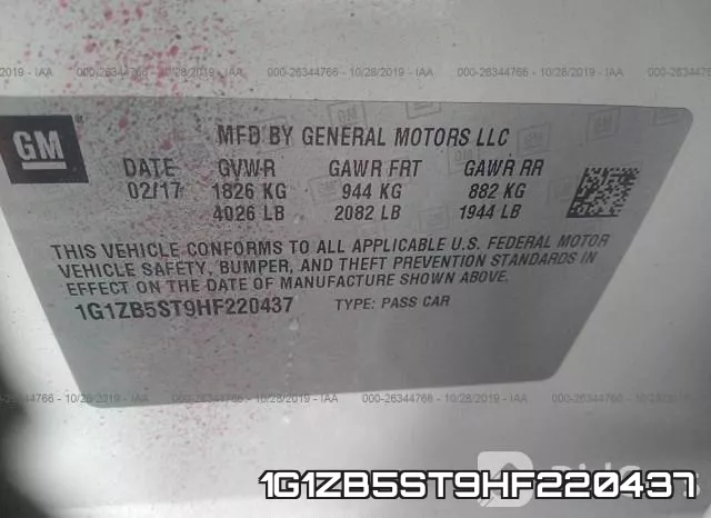 1G1ZB5ST9HF220437 фото 10