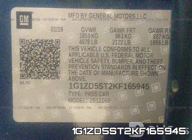 1G1ZD5ST2KF165945 фото 10