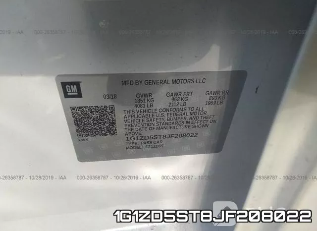 1G1ZD5ST8JF208022 фото 10