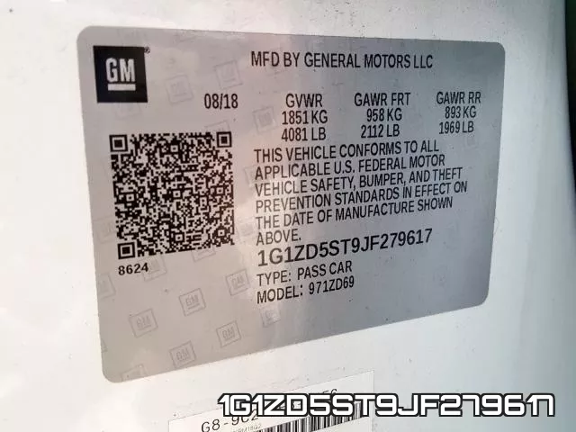 1G1ZD5ST9JF279617 фото 2