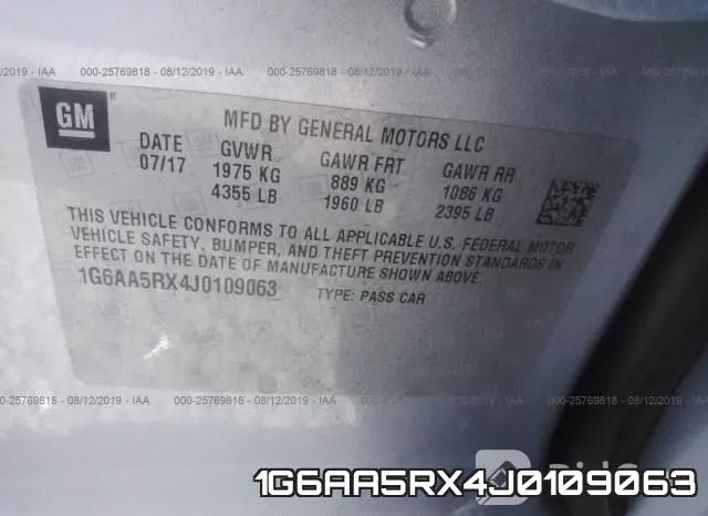 1G6AA5RX4J0109063 фото 10