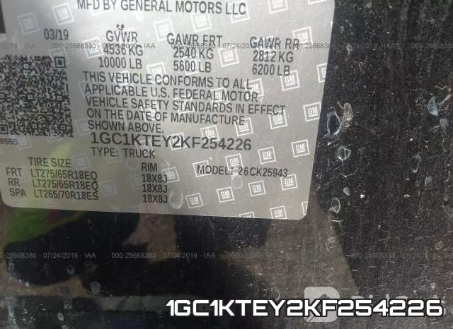 1GC1KTEY2KF254226 фото 10