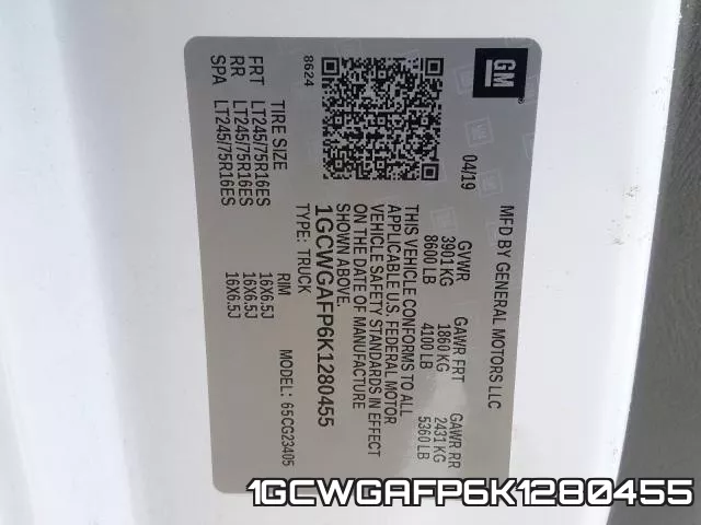 1GCWGAFP6K1280455 фото 2