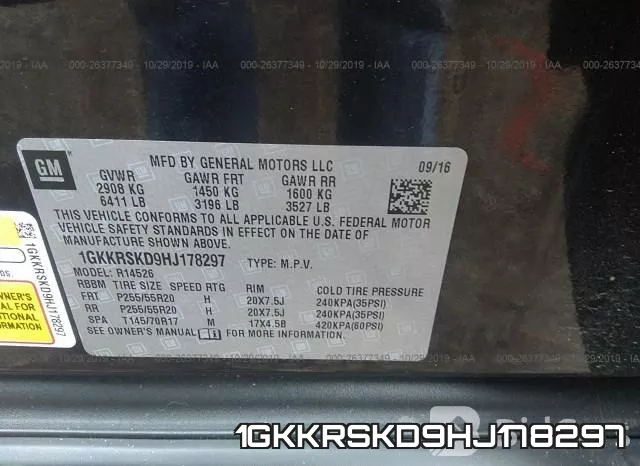 1GKKRSKD9HJ178297 фото 10