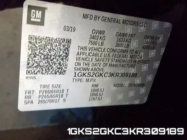 1GKS2GKC3KR309189 фото 2