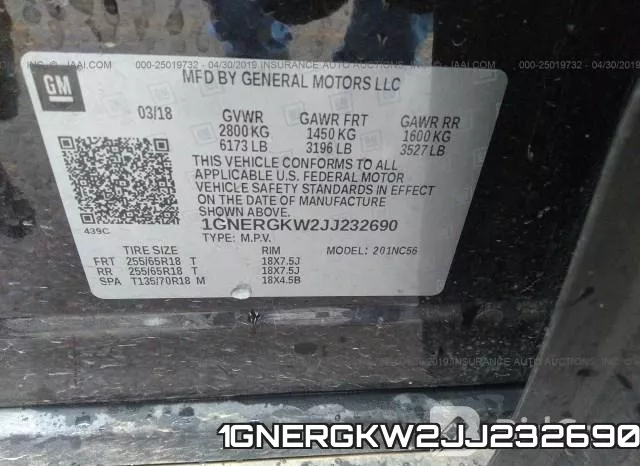 1GNERGKW2JJ232690 фото 10