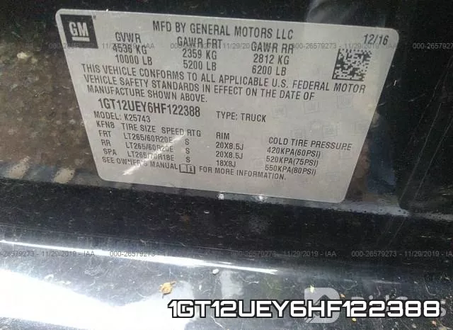 1GT12UEY6HF122388 фото 10