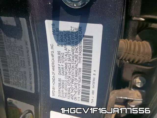 1HGCV1F16JA177556 фото 2