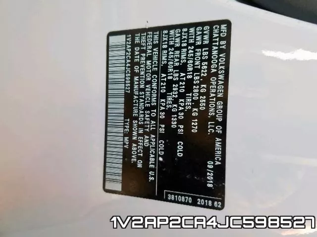 1V2AP2CA4JC598527 фото 2
