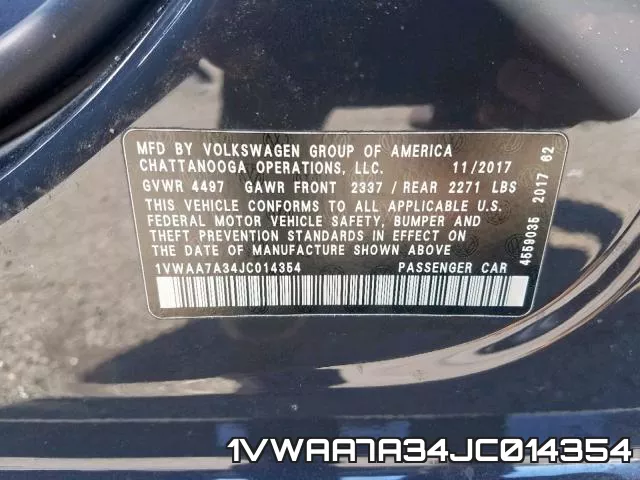 1VWAA7A34JC014354 фото 2