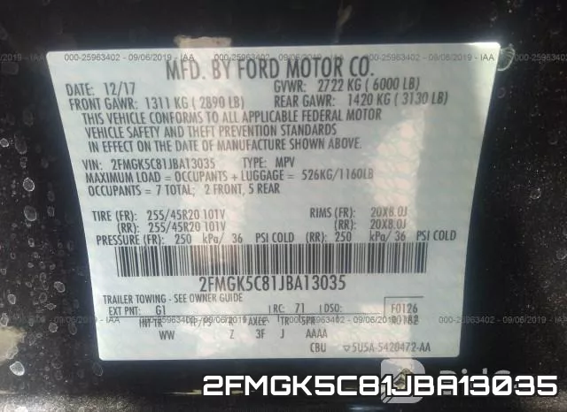 2FMGK5C81JBA13035 фото 10