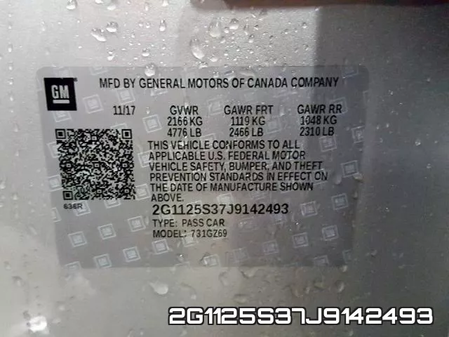 2G1125S37J9142493 фото 2