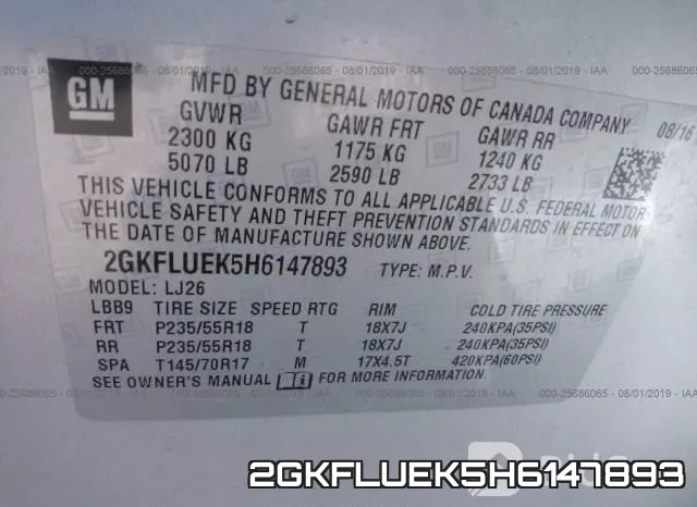2GKFLUEK5H6147893 фото 10