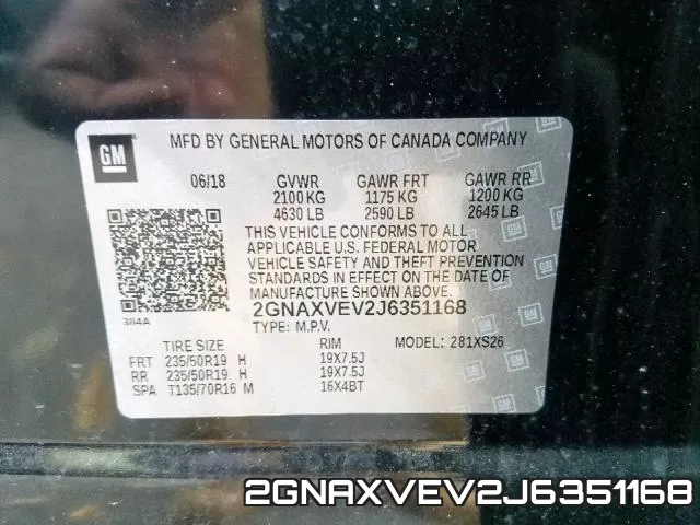 2GNAXVEV2J6351168 фото 2