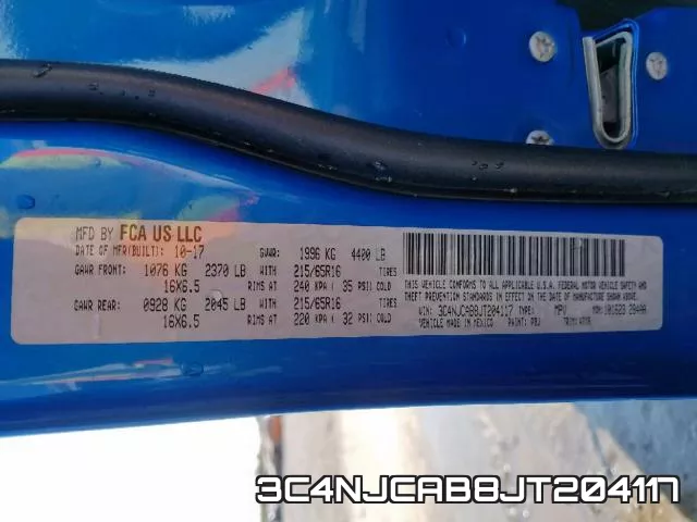 3C4NJCAB8JT204117 фото 2