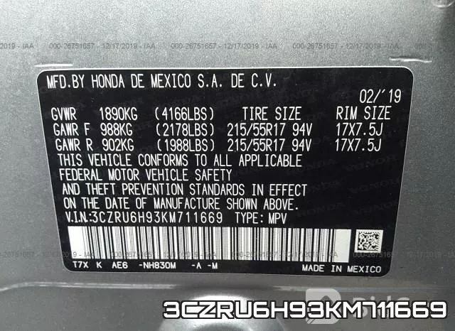 3CZRU6H93KM711669 фото 9