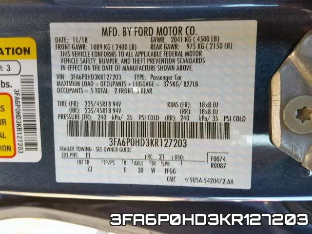 3FA6P0HD3KR127203 фото 2