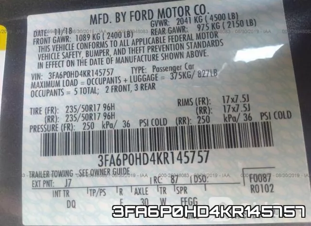 3FA6P0HD4KR145757 фото 10