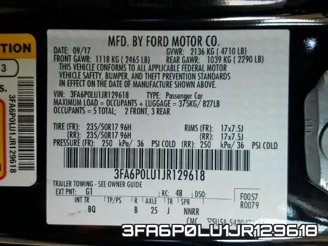 3FA6P0LU1JR129618 фото 2