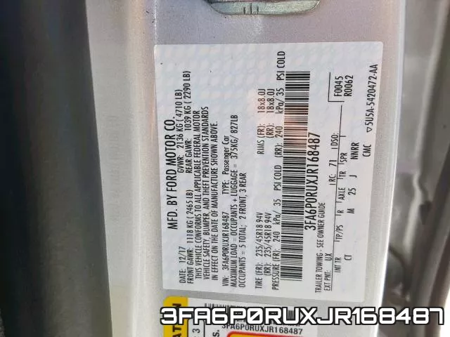 3FA6P0RUXJR168487 фото 2