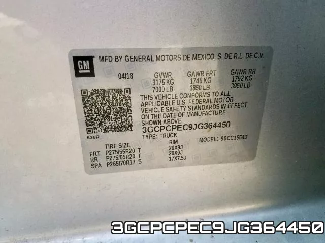 3GCPCPEC9JG364450 фото 2
