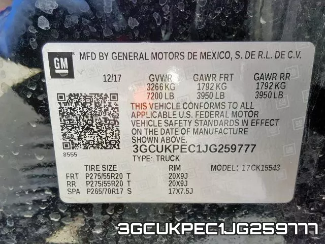 3GCUKPEC1JG259777 фото 2