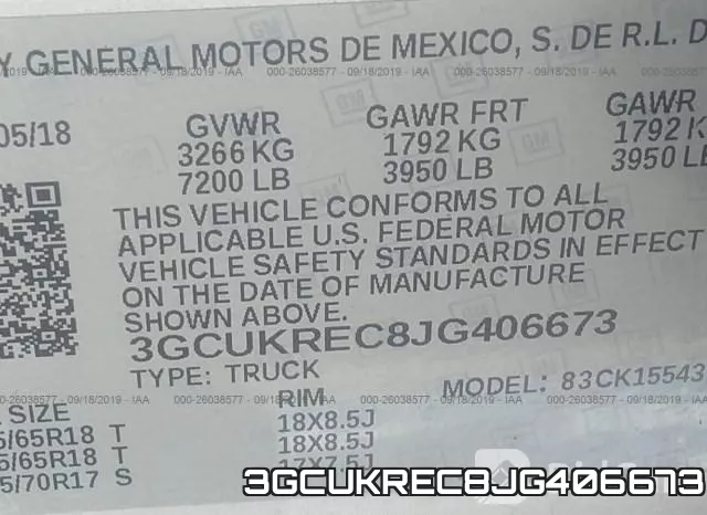 3GCUKREC8JG406673 фото 10