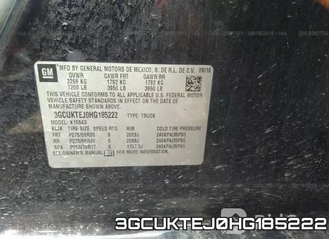 3GCUKTEJ0HG185222 фото 10