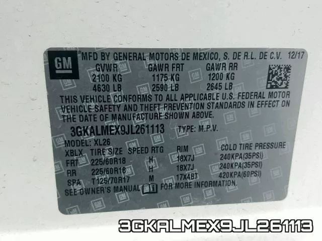 3GKALMEX9JL261113 фото 2