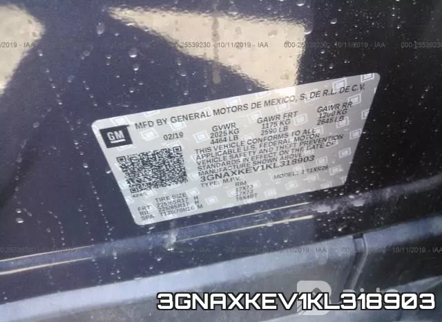 3GNAXKEV1KL318903 фото 9
