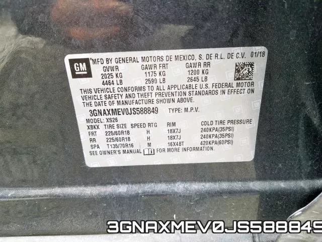 3GNAXMEV0JS588849 фото 2