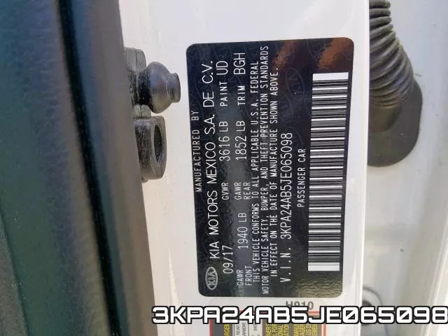 3KPA24AB5JE065098 фото 2