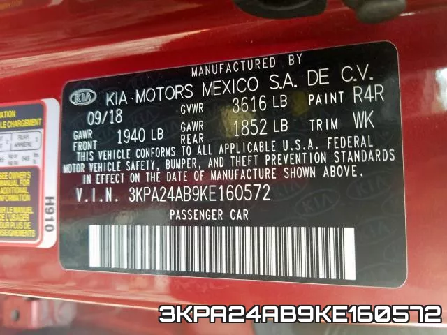 3KPA24AB9KE160572 фото 2