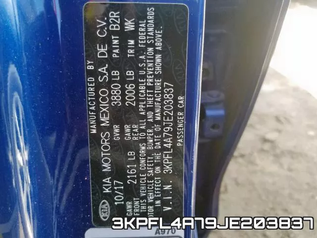 3KPFL4A79JE203837 фото 2