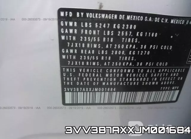 3VV3B7AXXJM001684 фото 10