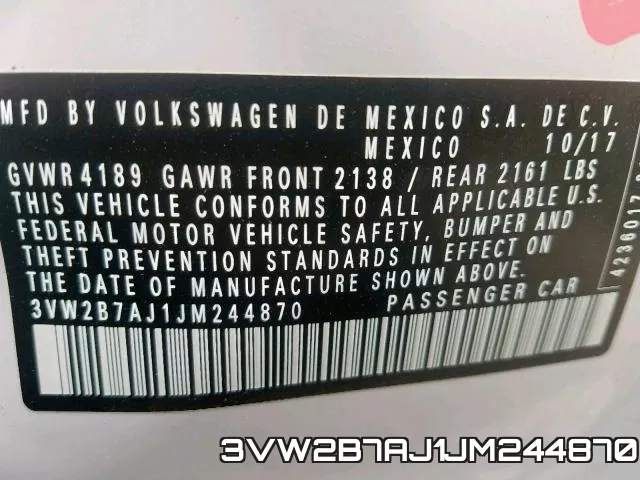 3VW2B7AJ1JM244870 фото 2