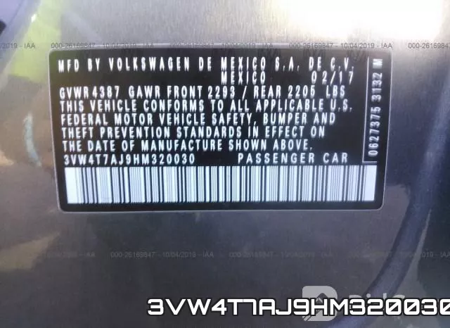 3VW4T7AJ9HM320030 фото 10