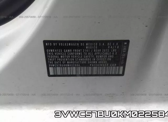 3VWC57BU0KM022584 фото 10