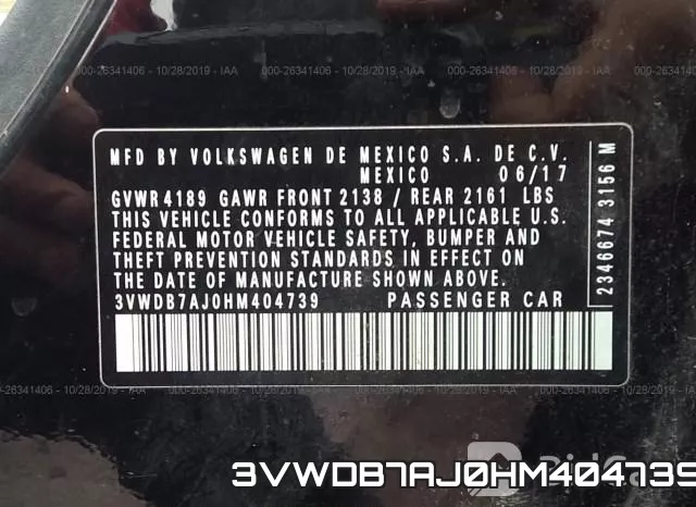 3VWDB7AJ0HM404739 фото 9