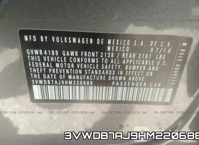 3VWDB7AJ9HM220688 фото 9