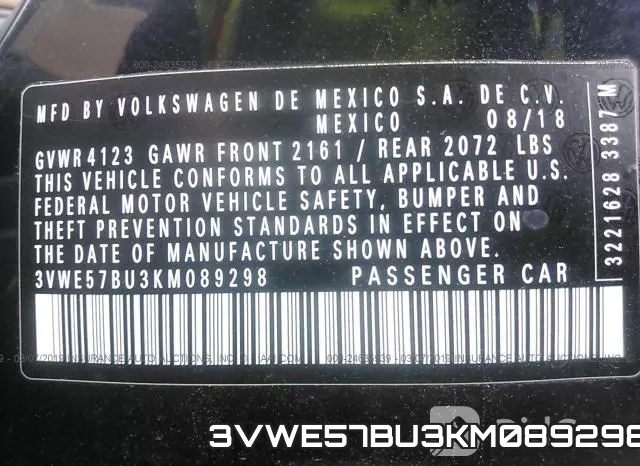 3VWE57BU3KM089298 фото 10