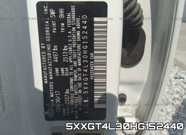 5XXGT4L30HG152440 фото 10