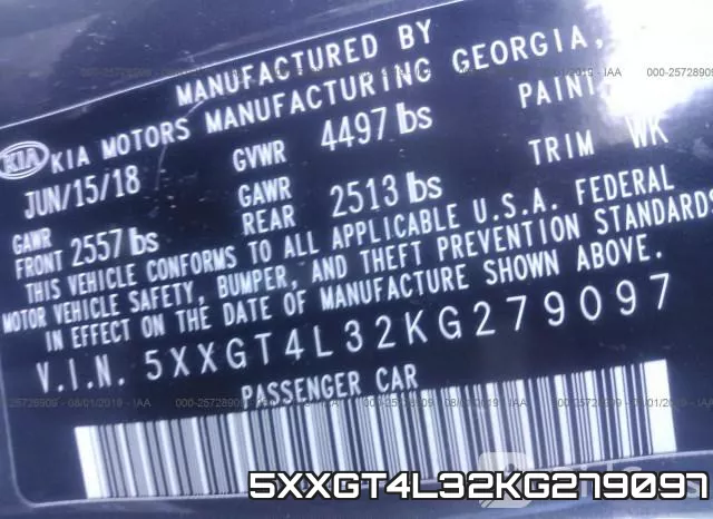 5XXGT4L32KG279097 фото 10