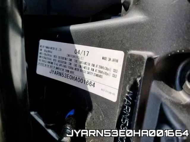 JYARN53E0HA001664 фото 2