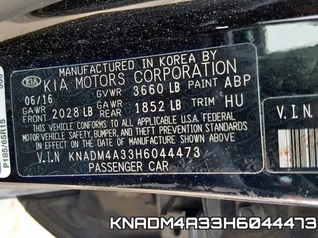 KNADM4A33H6044473 фото 2