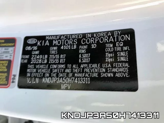 KNDJP3A50H7413311 фото 2