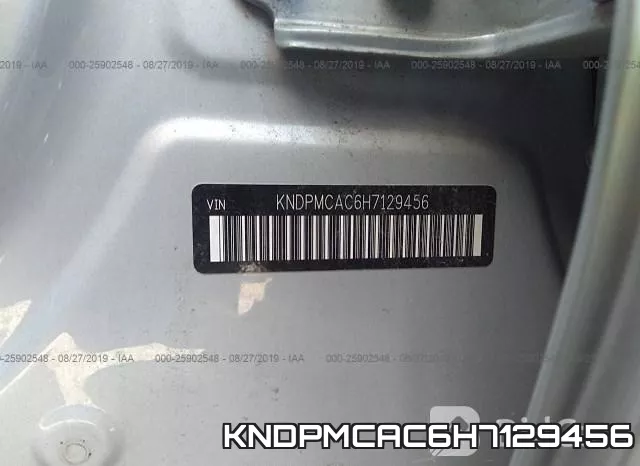 KNDPMCAC6H7129456 фото 10