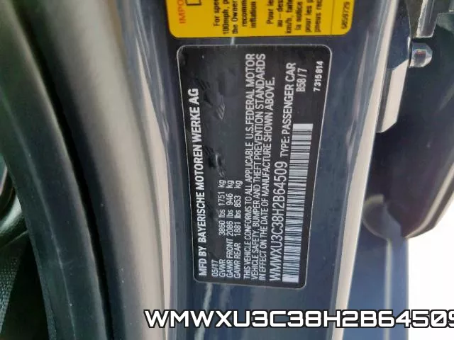 WMWXU3C38H2B64509 фото 2