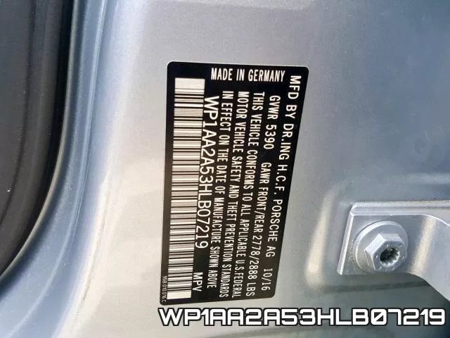 WP1AA2A53HLB07219 фото 2